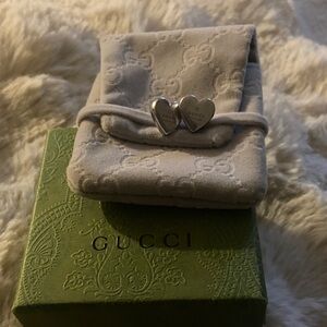 Gucci Silver Heart Earrings